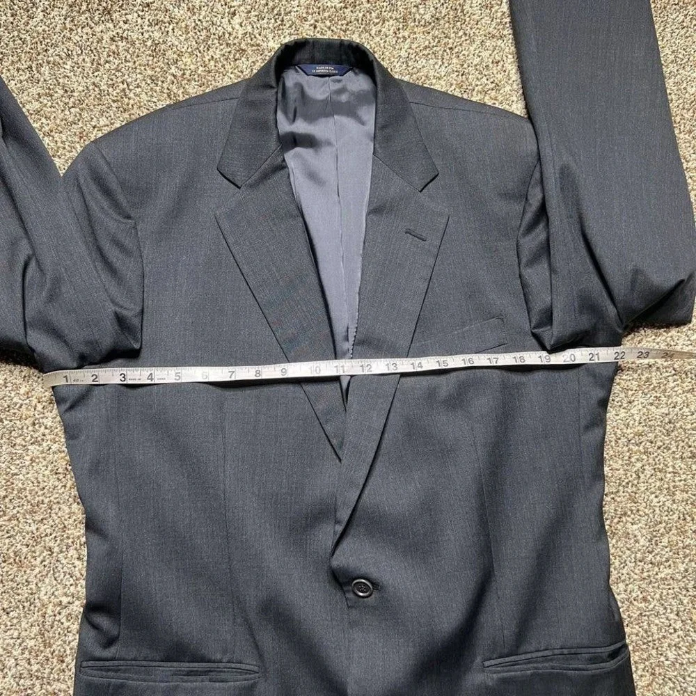 Brooks Brothers 1818 Madison Fit Mens Gray Wool Jacket Lined Size 43L Long